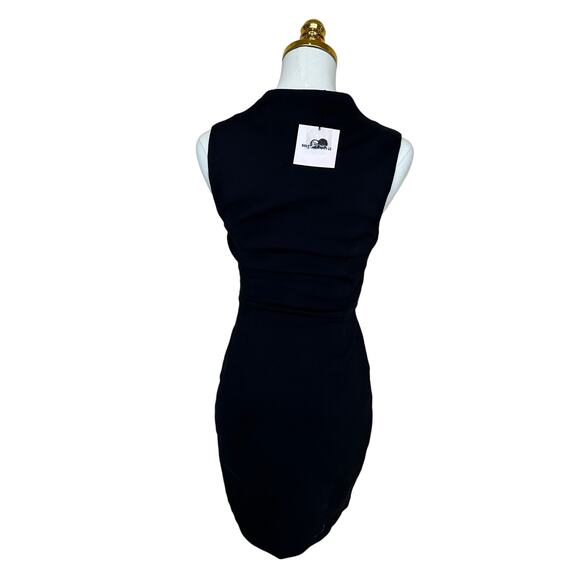 Superdown Black Mini Dress SMALL Bodycon Button Front Sleeveless Revolve $78 NEW - Picture 6 of 7